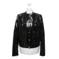 Gestuz Jacke/Mantel aus Lackleder in Schwarz