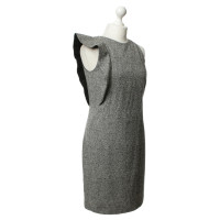 Armani Asymmetrisches Kleid in Grau-meliert