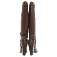 Laurèl Leather Boots in Brown