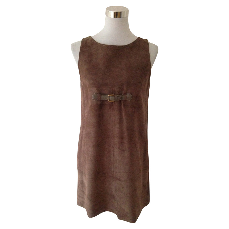 Paule Ka Robe en Cuir en Marron