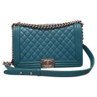 Chanel Boy Bag Leather in Blue