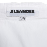 Jil Sander Kurzarm-Bluse in Weiß