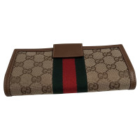 Gucci Portefeuille met geweven rood / groen