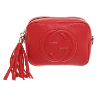 Gucci Soho Disco Bag aus Leder in Rot
