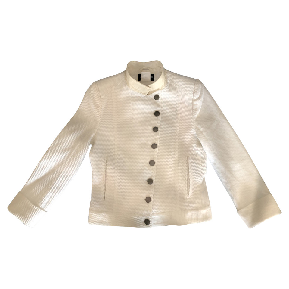 Ann Demeulemeester Giacca/Cappotto in Cotone in Bianco