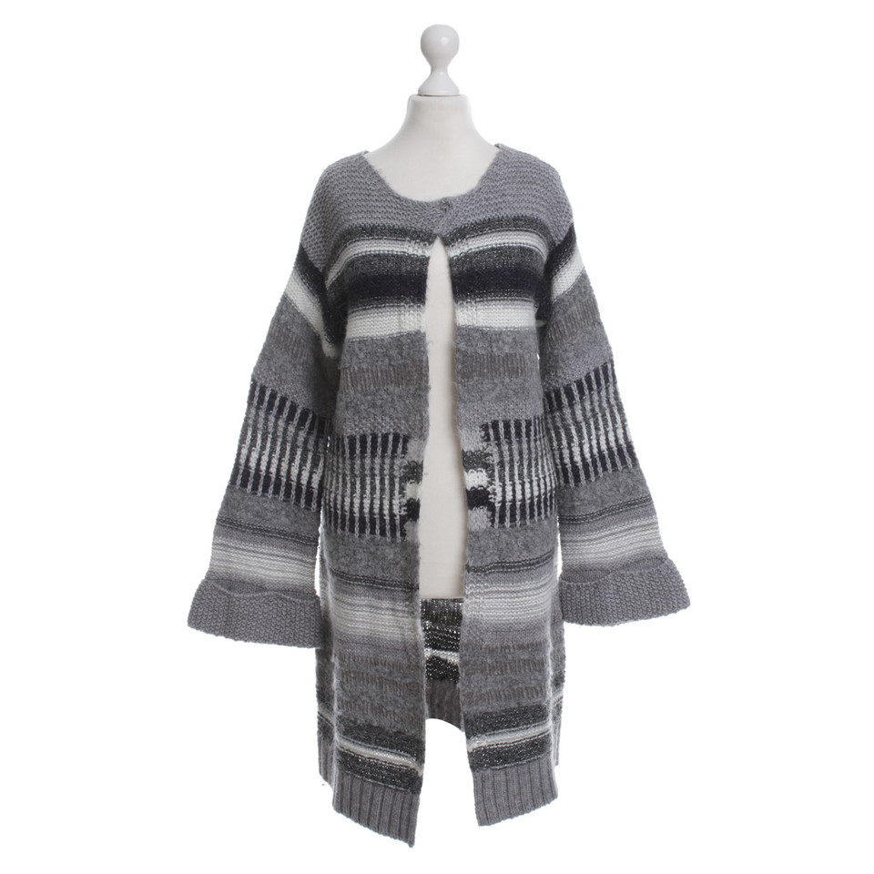 Set Knitted coat in grey