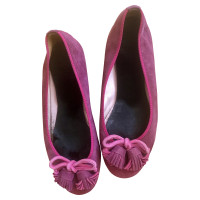 Pretty Ballerinas Slippers/Ballerinas Leather in Fuchsia