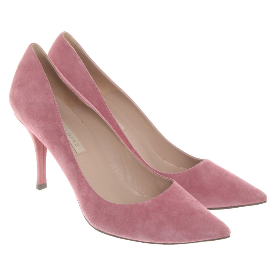 Pura Lopez Pumps/Peeptoes aus Wildleder