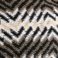 Missoni Poncho with plait knit pattern