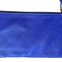 Salvatore Ferragamo Clutch Bag Leather in Blue