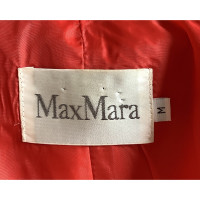 Max Mara Jacke/Mantel aus Baumwolle in Rot