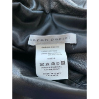 Sarah Pacini Dress Leather in Black
