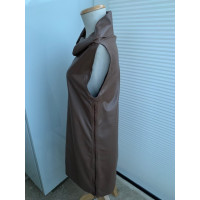 Sarah Pacini Dress Leather in Brown