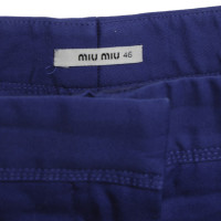 Miu Miu Classic broek in blauw