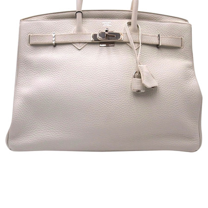 Hermès Birkin Bag 35 aus Leder in Weiß