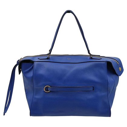 Céline Ring Bag aus Leder in Blau