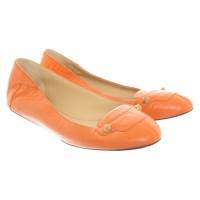 Balenciaga Slippers/Ballerina's Leer in Oranje