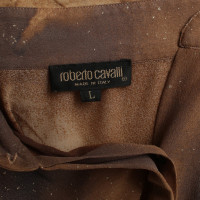 Roberto Cavalli camicetta trasparente in ocra