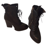 A.S.98 Lace-up shoes Leather in Black