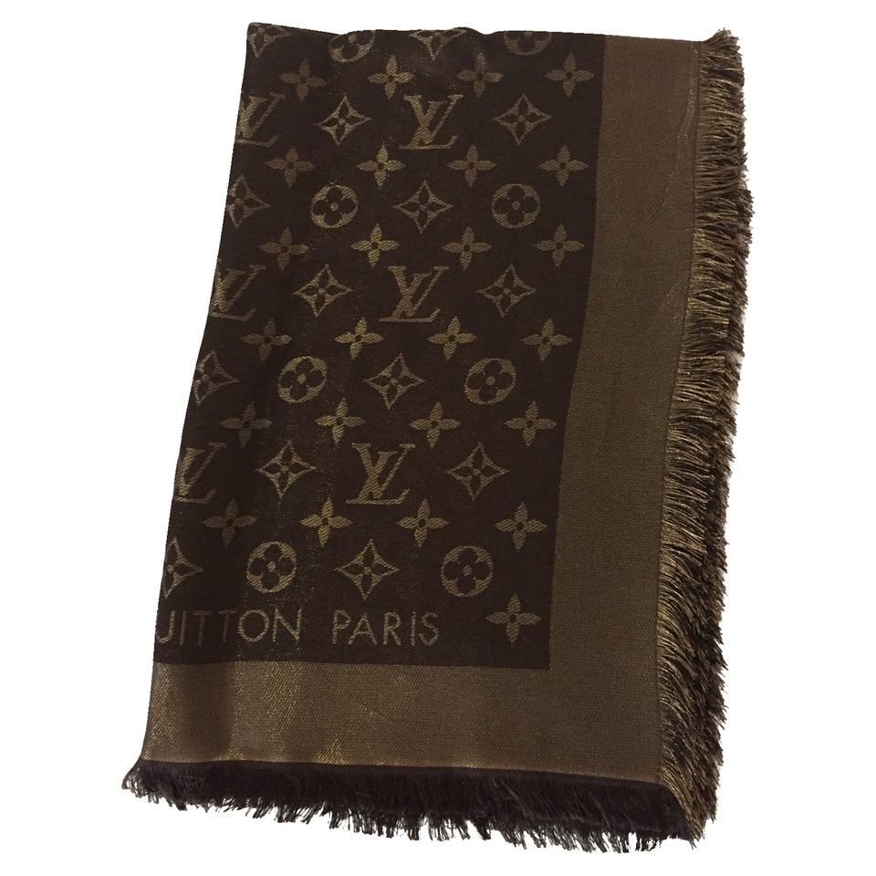 Louis Vuitton Monogram shine cloth in brown / gold