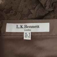 L.K. Bennett Lace skirt in beige