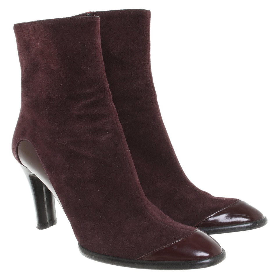 Tod's Ankle boots Suede in Bordeaux