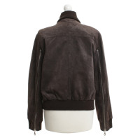 Steffen Schraut Veste en cuir marron