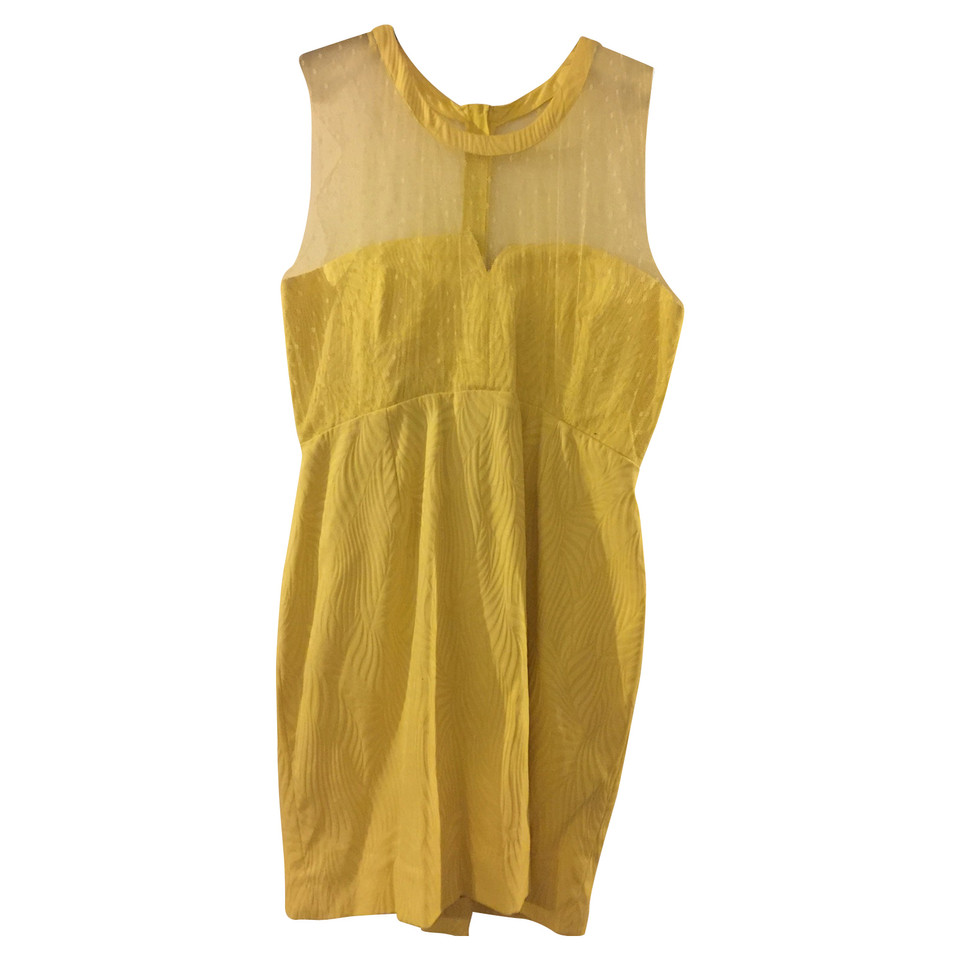 The Kooples Kleid aus Baumwolle in Gelb