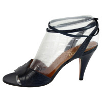 Fendi Pumps/Peeptoes aus Leder in Blau