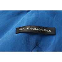 Balenciaga Oberteil aus Seide in Blau