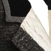 Gianni Versace Manteau en noir et blanc