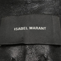 Isabel Marant Jas/Mantel Leer in Zwart