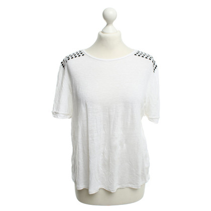Maje top in white with rivets