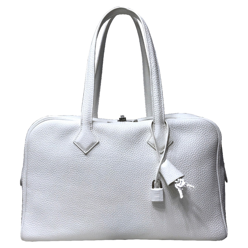 Hermès Victoria II 35 Leather in White