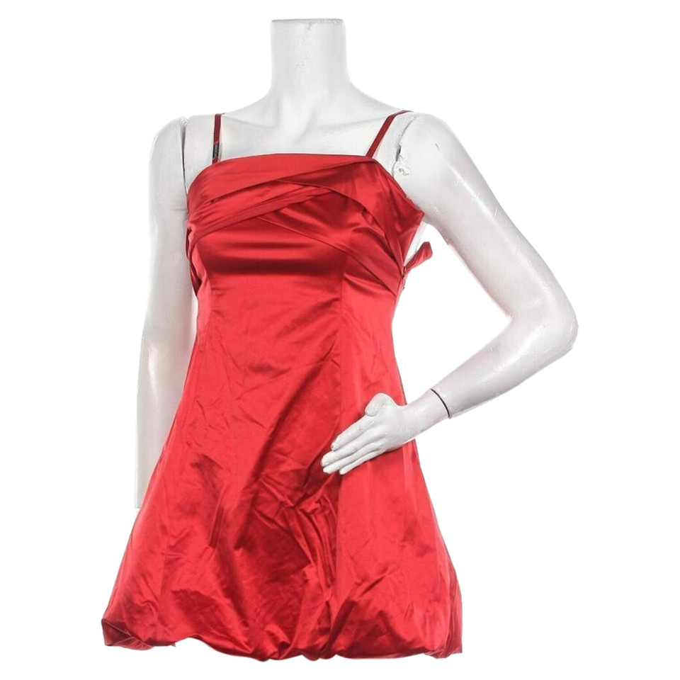 Karen Millen Vestito in Cotone in Rosso
