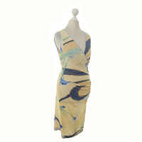 Leonard Silk dress with a floral pattern