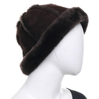 Ugg Australia Lambskin hat in dark brown