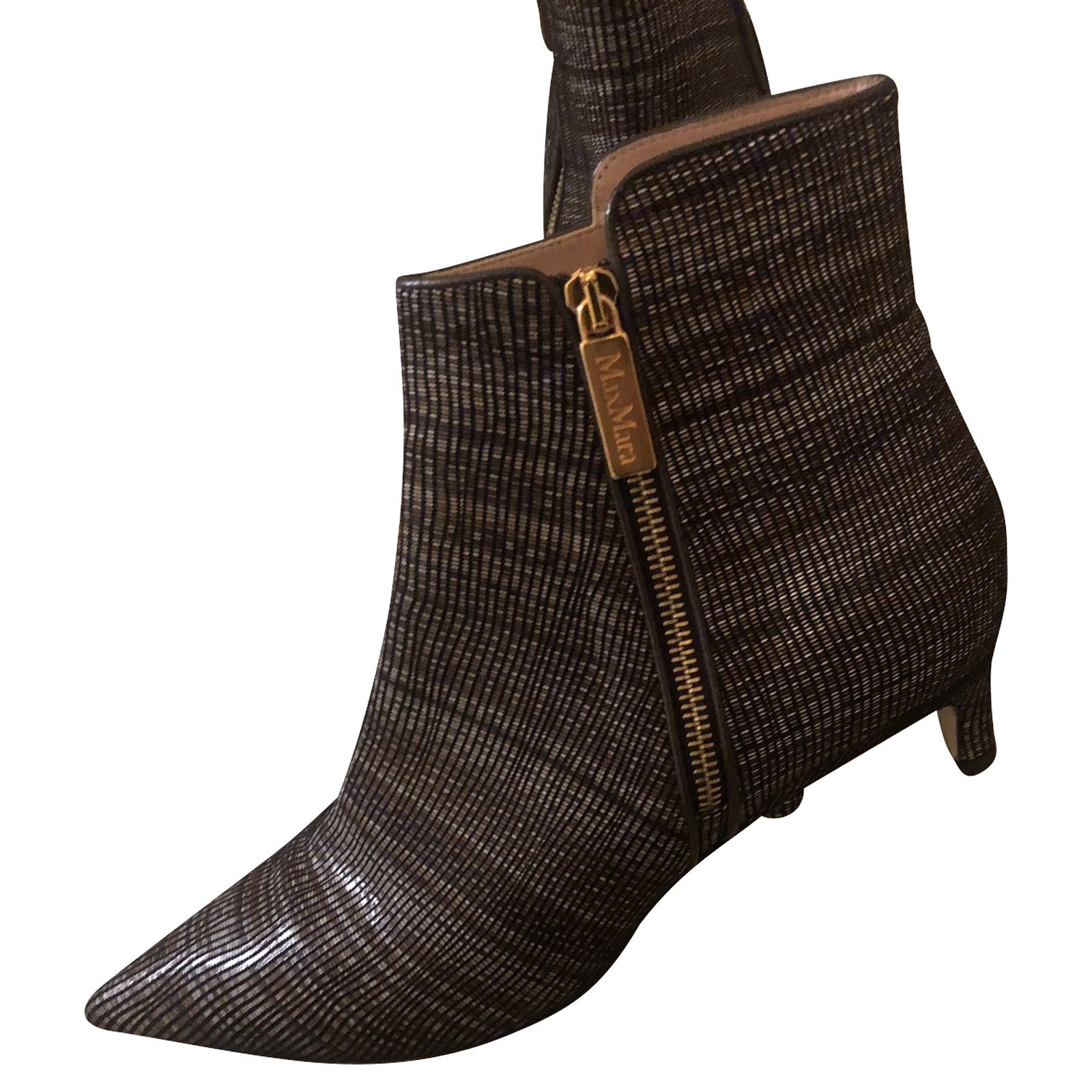 Max Mara Ankle boots Leather - Second Hand Max Mara Ankle boots Leather buy  used for 150€ (4203034)