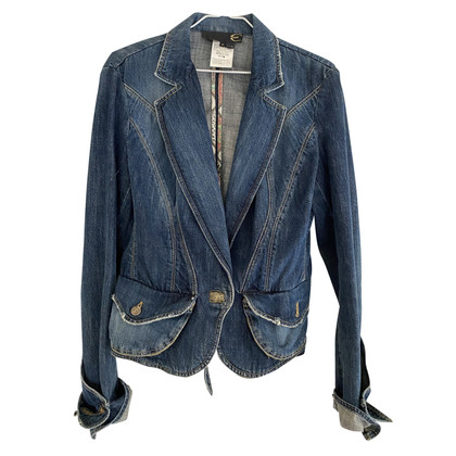 Just Cavalli Jacket/Coat Jeans fabric in Blue