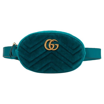 Gucci GG Marmont Matelassé Belt Bag in Blau