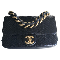 Chanel Classic Flap Bag New Mini Leather in Blue