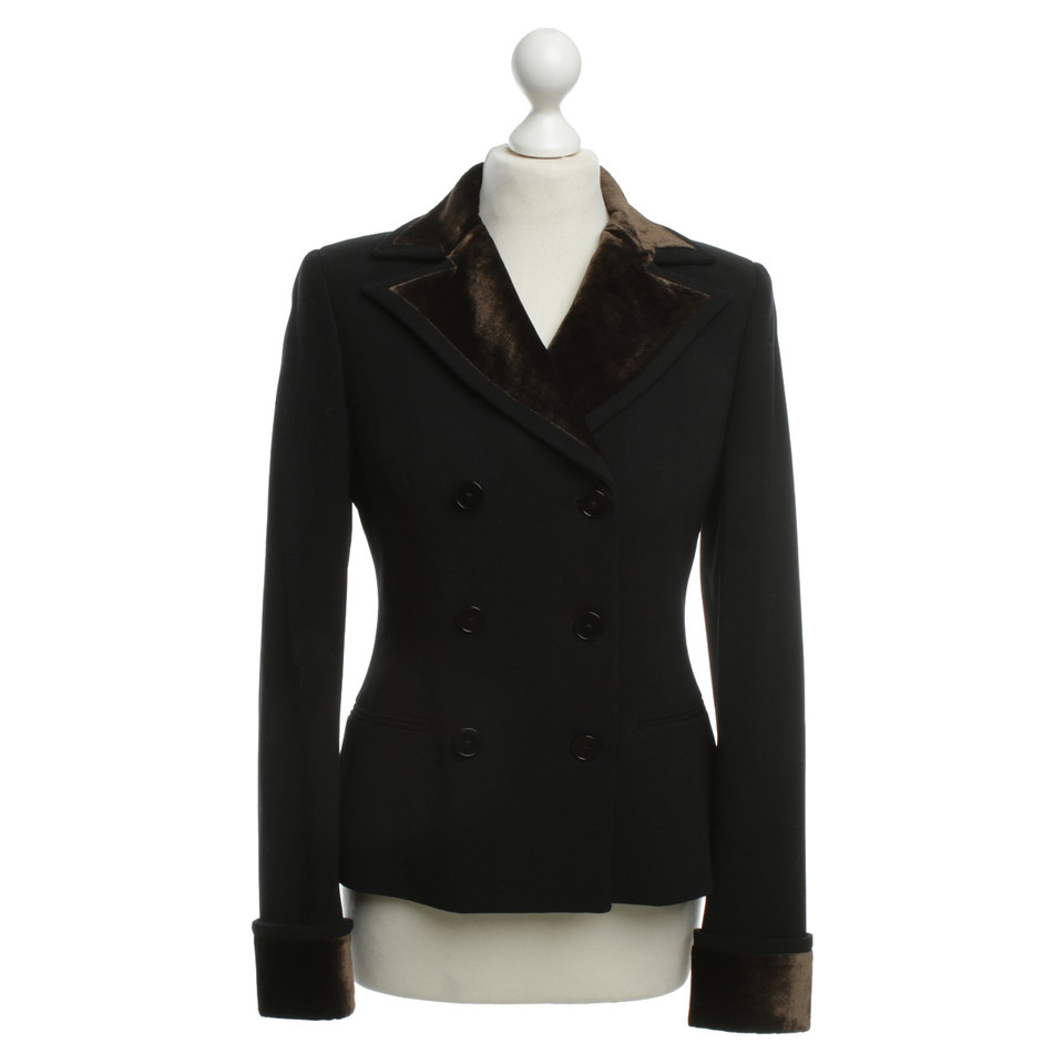 Ralph Lauren Blazer mit Samtbesatz