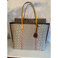 Tory Burch Tote Bag made of canvas with leather trim