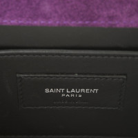 Saint Laurent Kate Chain Medium aus Wildleder in Violett