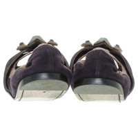 Miu Miu Peeptoe ballerinas with semi-precious stones