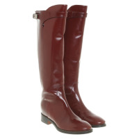 Santoni Boots Leather in Bordeaux