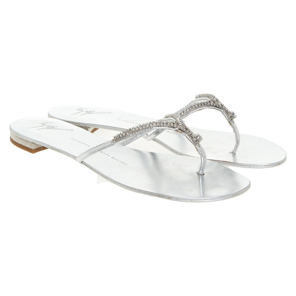 Giuseppe Zanotti Silver colored sandals