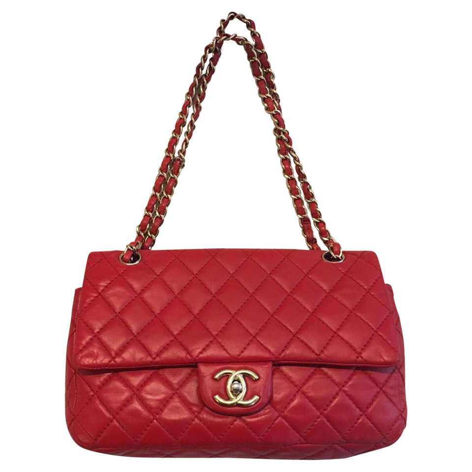 Chanel "Classic Double Flap Bag" in Red