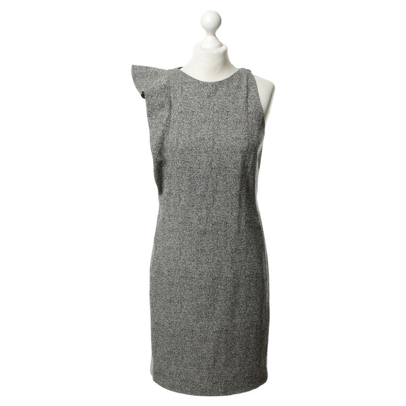 Armani Asymmetrisches Kleid in Grau-meliert