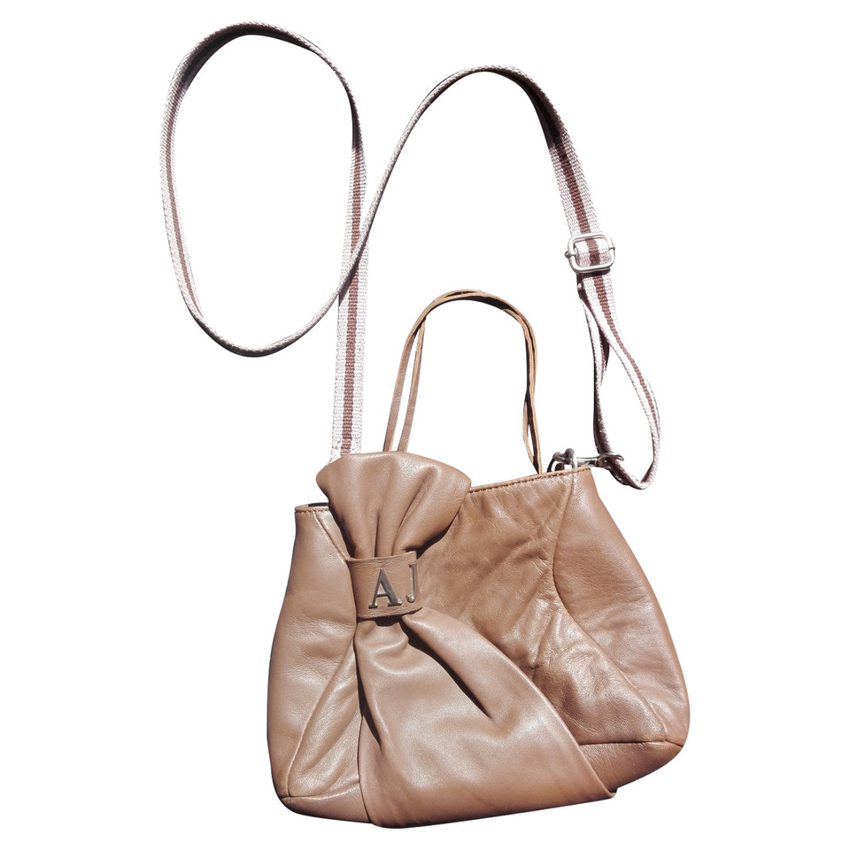 Armani Jeans Shoulder bag Leather in Brown